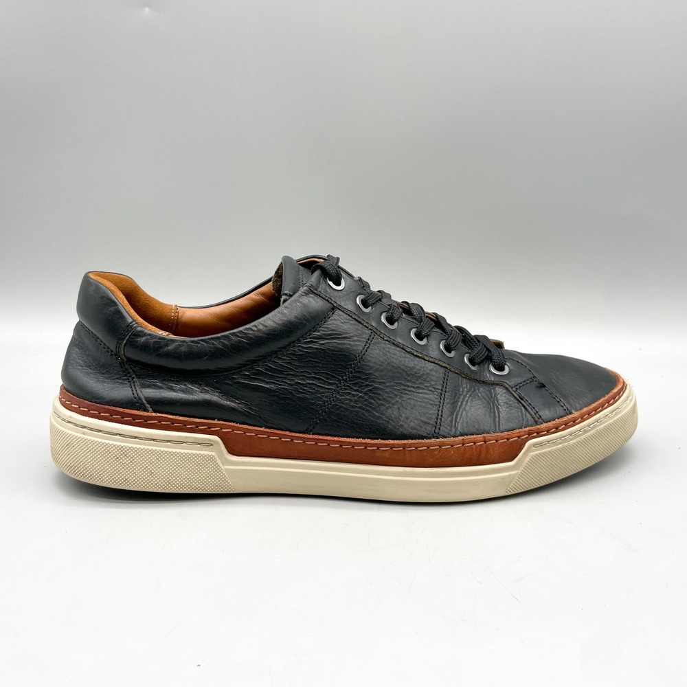 Allen Edmonds Mens 11 D Porter City Derby Sneakers Black Leather Casual Preppy